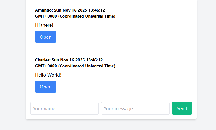 Mini tableau de messages
